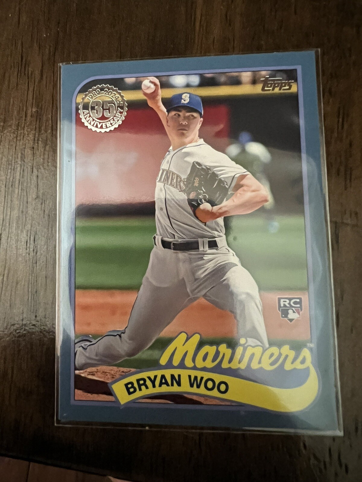 2024 Topps Series 1 – 1989 Topps Baseball Blue #89B-40 Bryan Woo (RC)