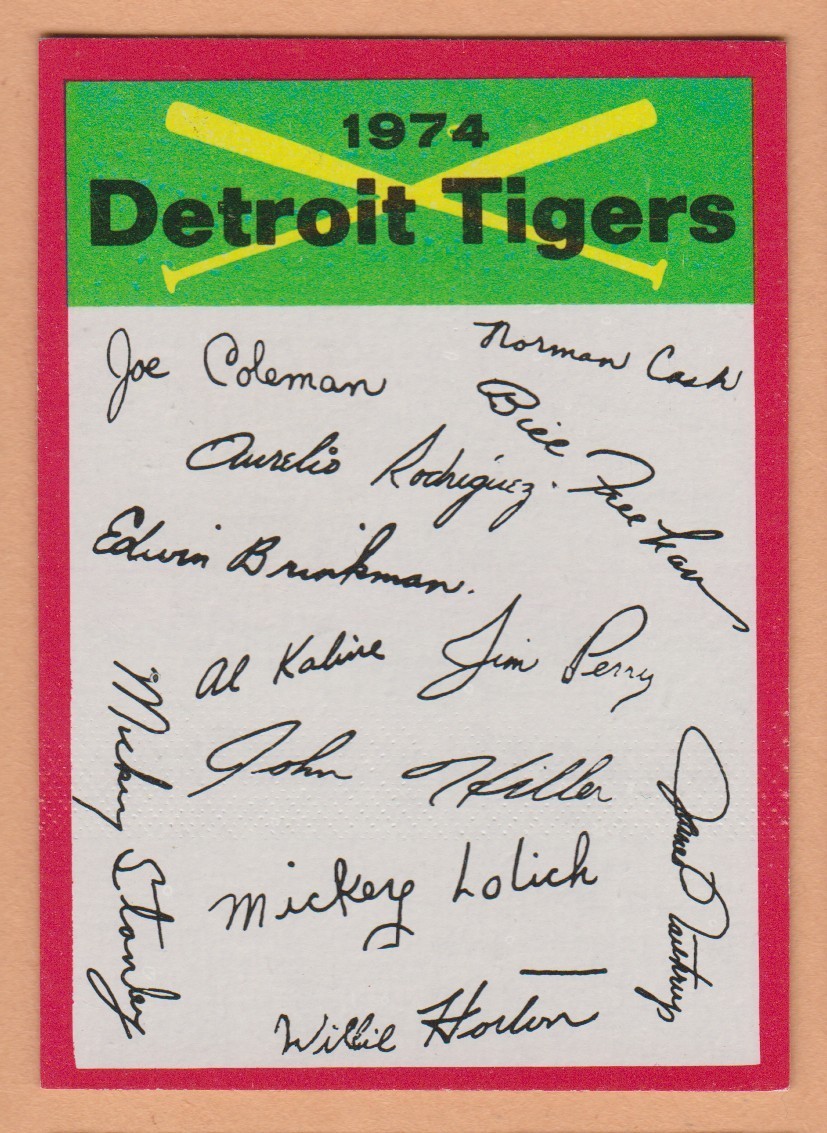 1974 TOPPS BASEBALL TEAM CHECKLISTS YOU PICK NM SHARP / CLEAN * FREE SHIP *