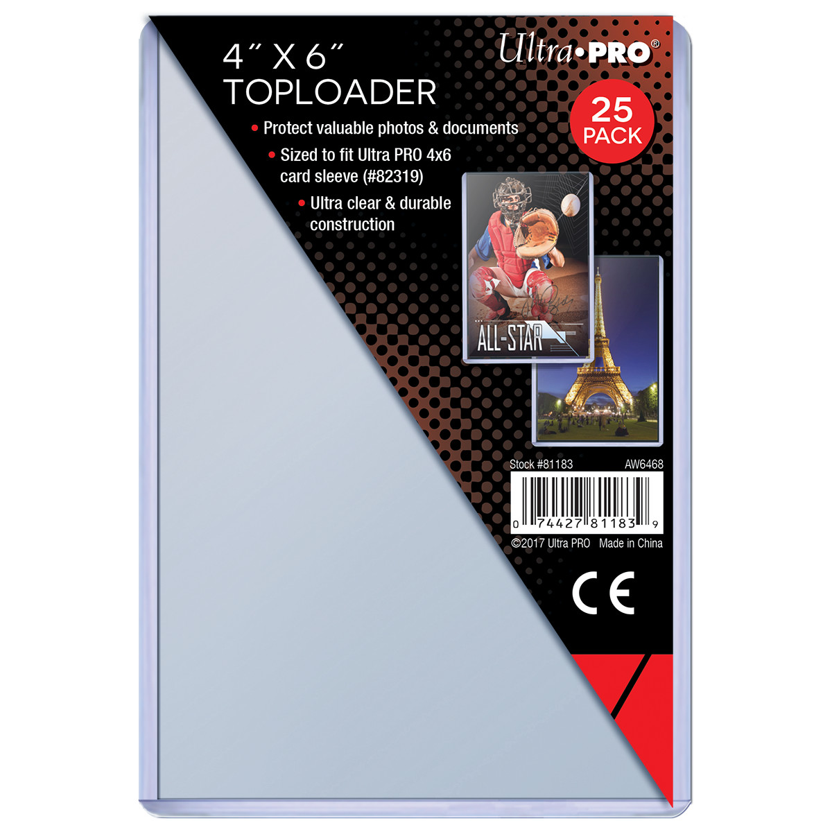 Ultra PRO 25 Ct Toploaders Clear Photos Documents Holder Protector 4″x6″
