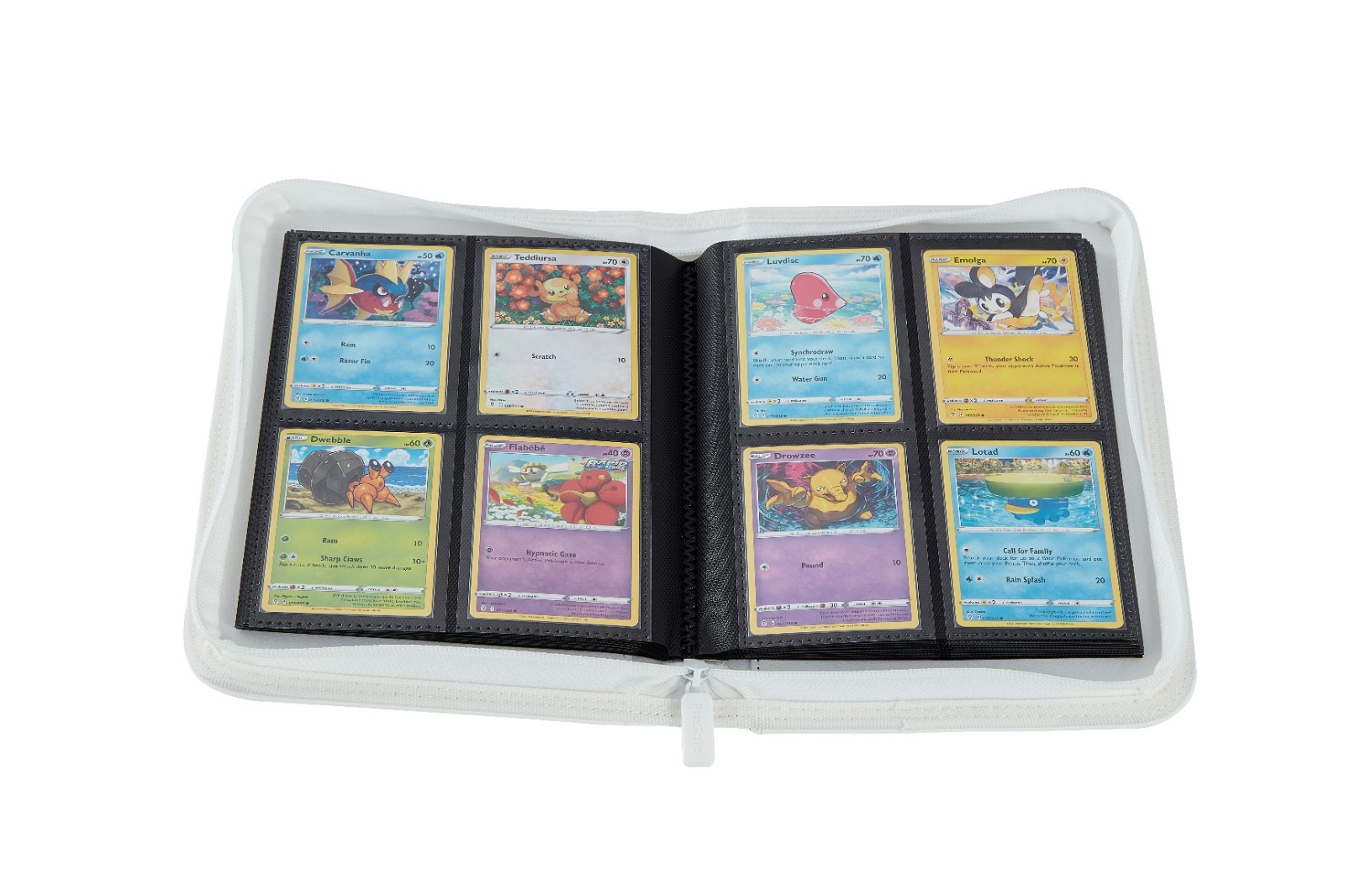 Pro Safe 4-Pocket Zippered PRO-Binder Album WHITE – Free Ship