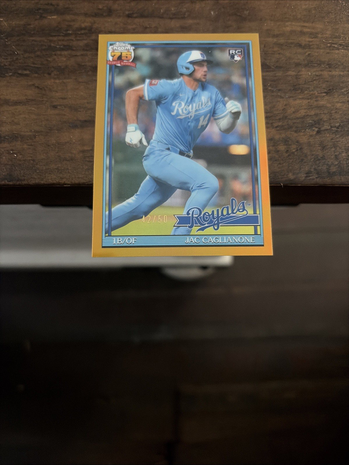 2026 Topps Chrome Jac Caglianone RC #91CB-20 1991 75th Gold Refractor /50 Rookie