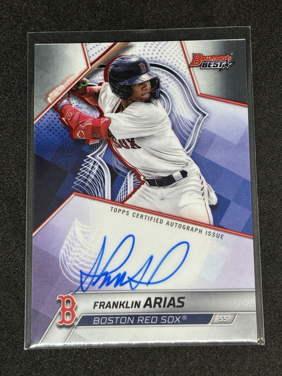 Topps 2025 Bowman’s Best Franklin Arias B25-FA Best of 2025 Auto Red Sox