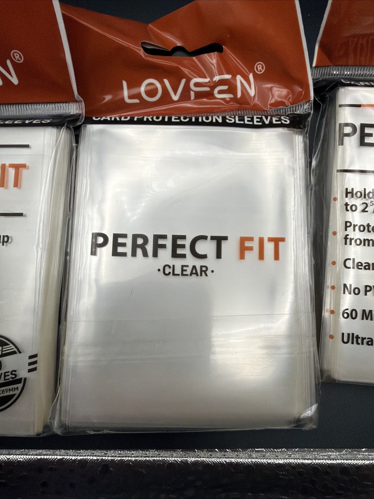 4x LOVFEN Perfect Fit Card Sleeves – 100 Pack Clear Polypropylene