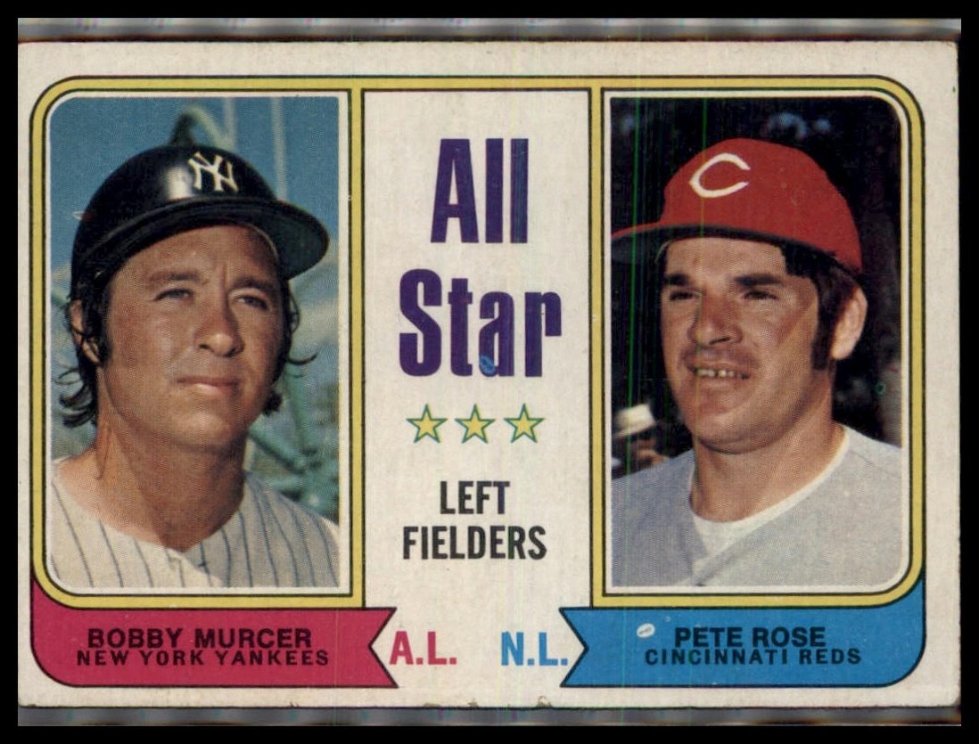 1974 Topps All-Star Left Fielders (Bobby Murcer / Pete Rose) #336