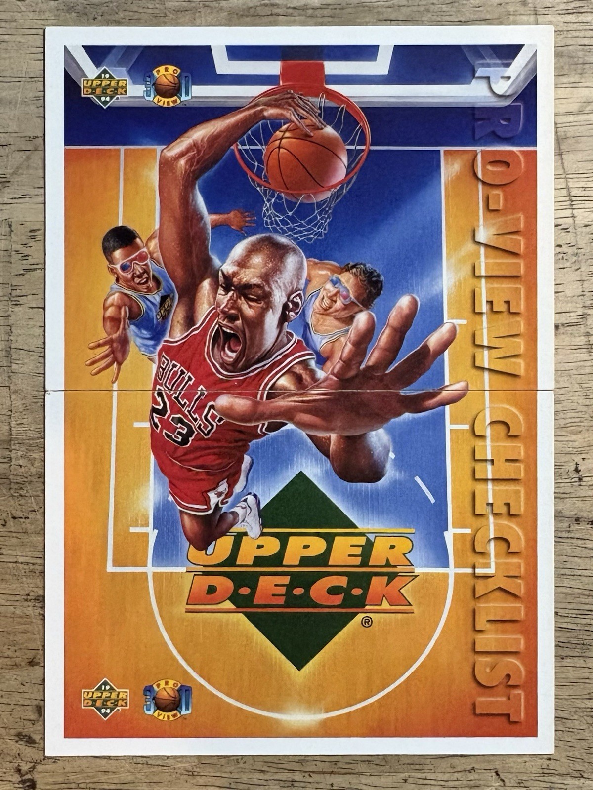 1993-94 Upper Deck Pro View 3d Checklist Michael Jordan 2 set card #109 & #110