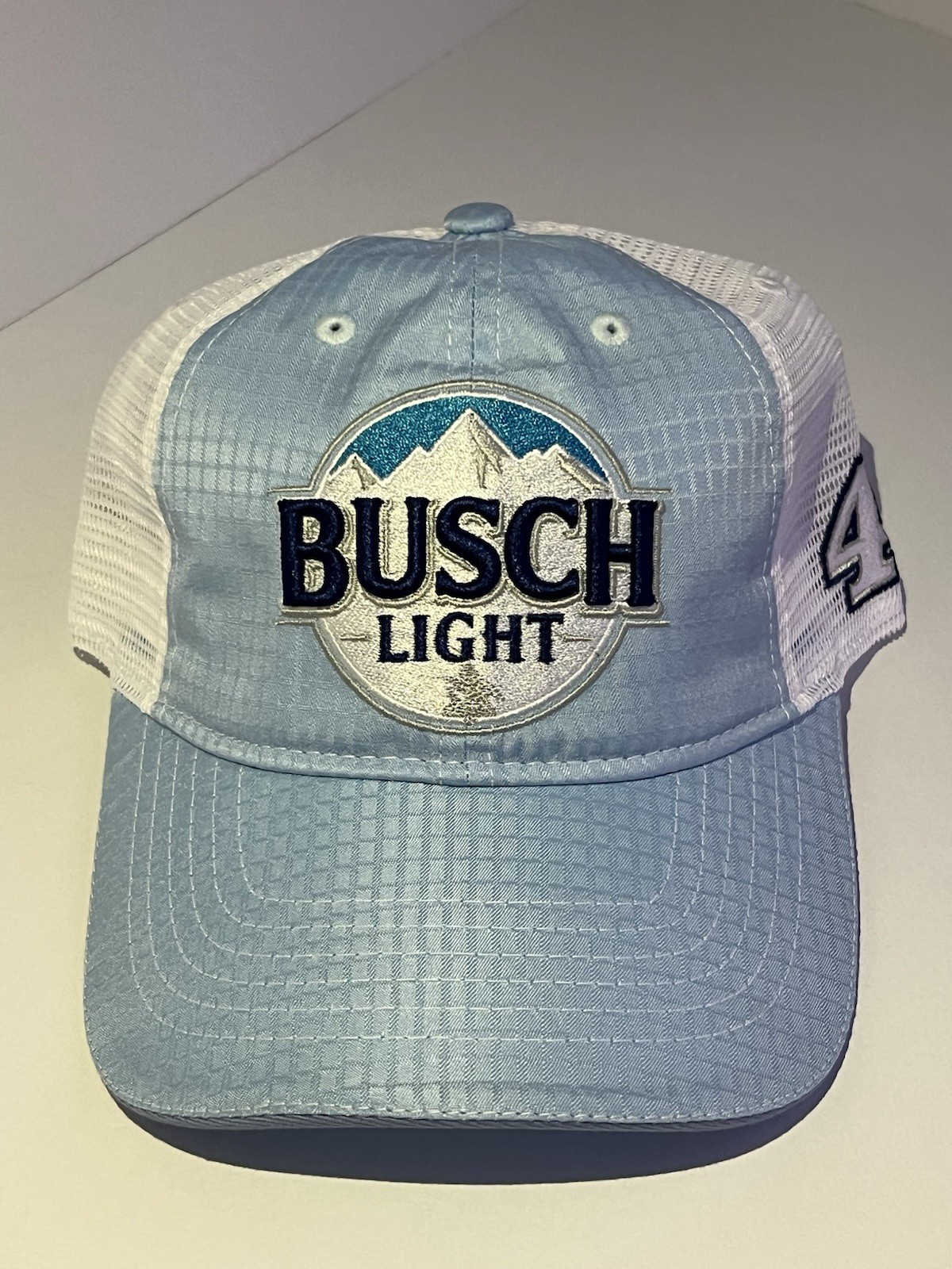 Busch Light Hat NASCAR Racing Stewart Hass #4 Blue Blue Mesh Mens SnapBack New