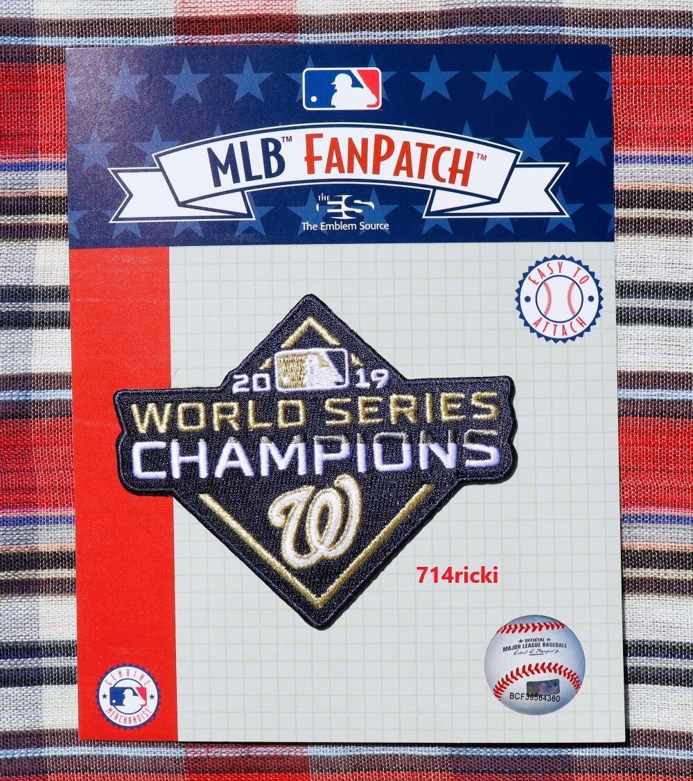 2019 MLB World Series Champions Collector Patch Washington Nationals