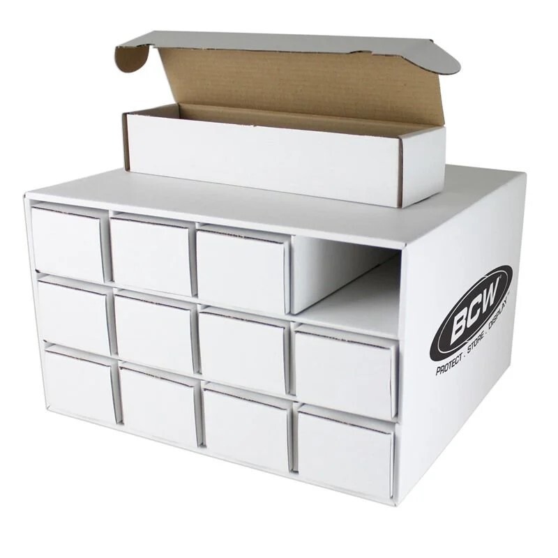 (1 ct) BCW Card House w/ 12 800ct Corrugated Cardboard Storage Boxes