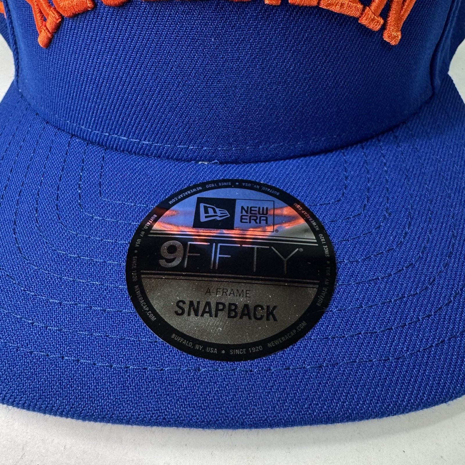 New York Mets New Era Upside Down 9FIFTY A-Frame Snapback Curve Blue Hat Cap NWT
