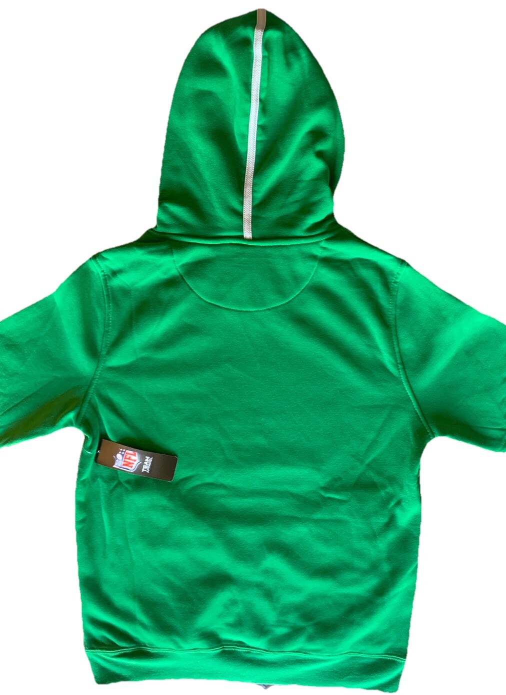 Philadelphia Eagles Retro KELLY GREEN NFL Sweatshirt Hoodie Zip Pockets-Mens L