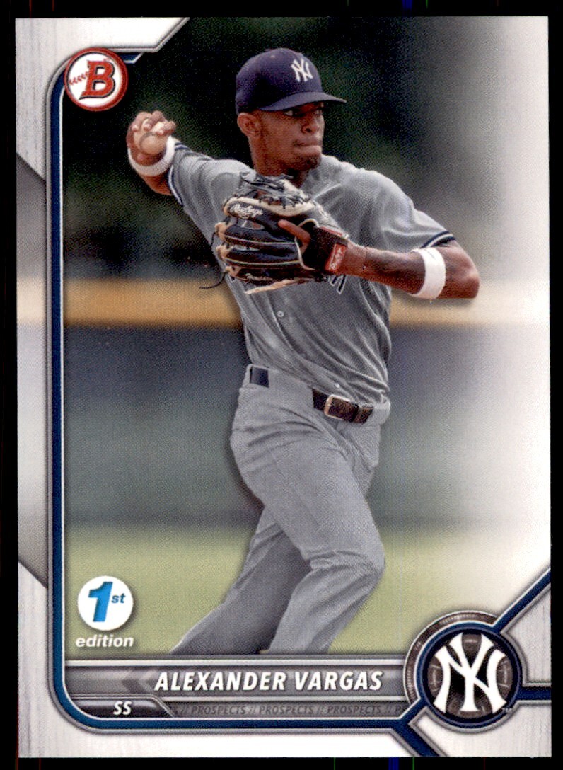 Alexander Vargas 2022 Bowman 1st Edition Rookie First Card #BPPF-140 New York