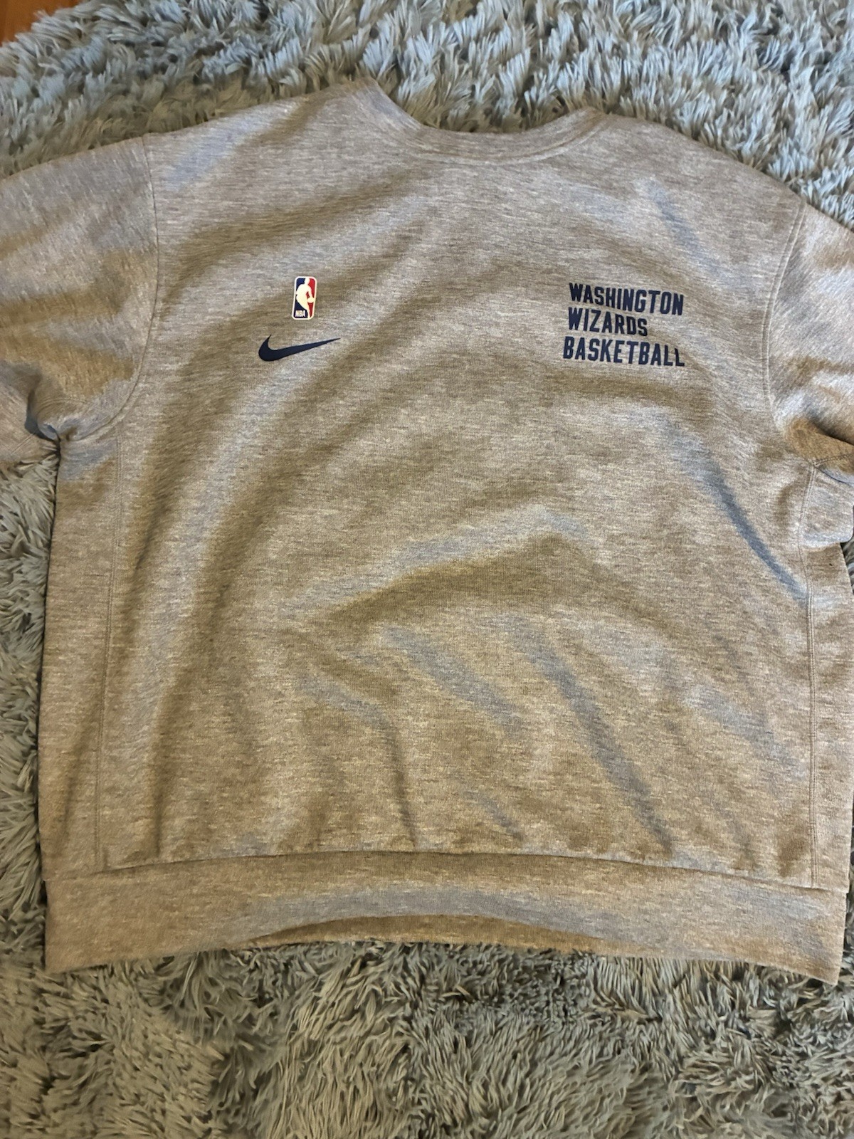 Nike NBA Washington Wizards Dri-FIT Gray Basketball Pullover Sweatshirt XL