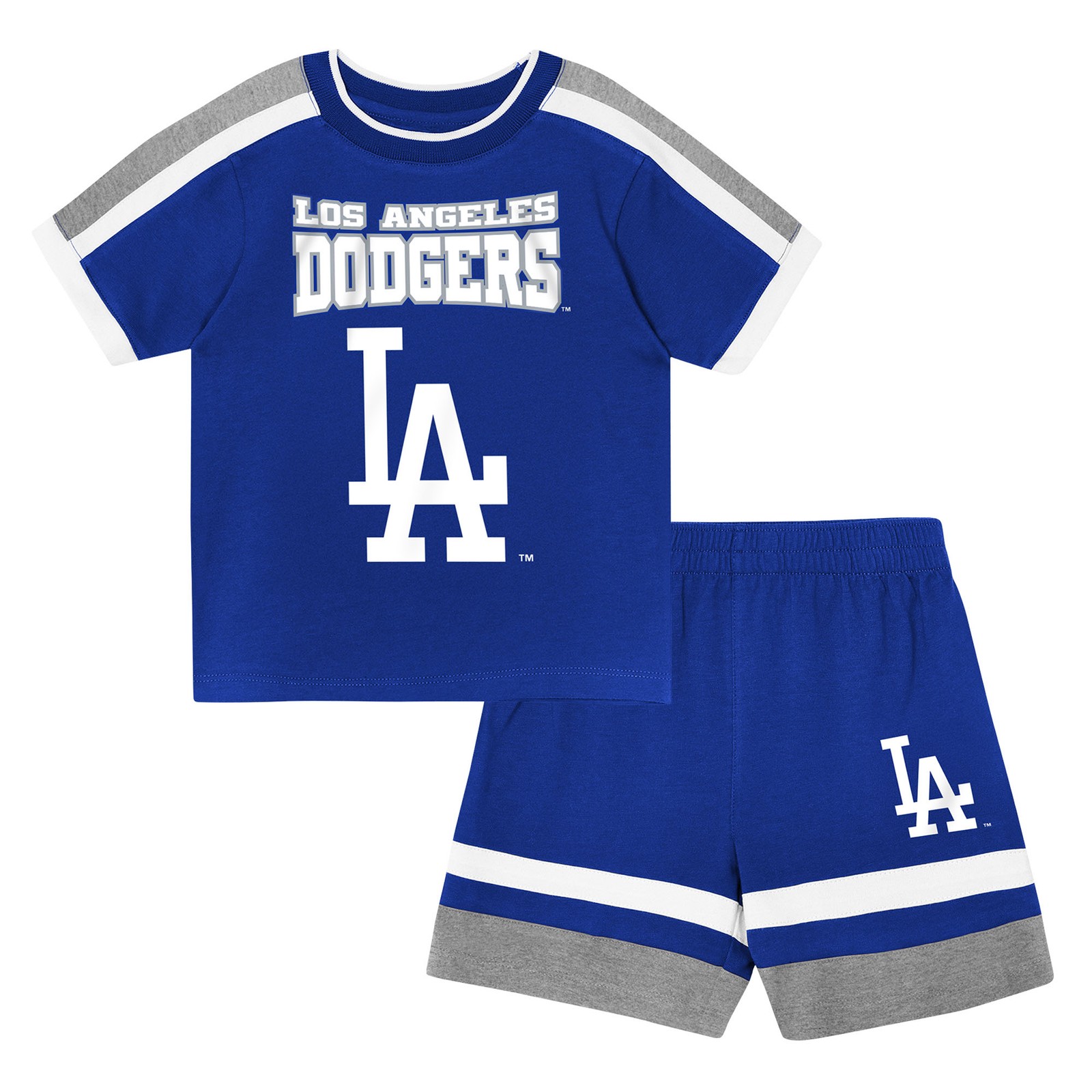 Toddler Outerstuff Royal Los Angeles Dodgers Ground Ball T-Shirt & Shorts Set