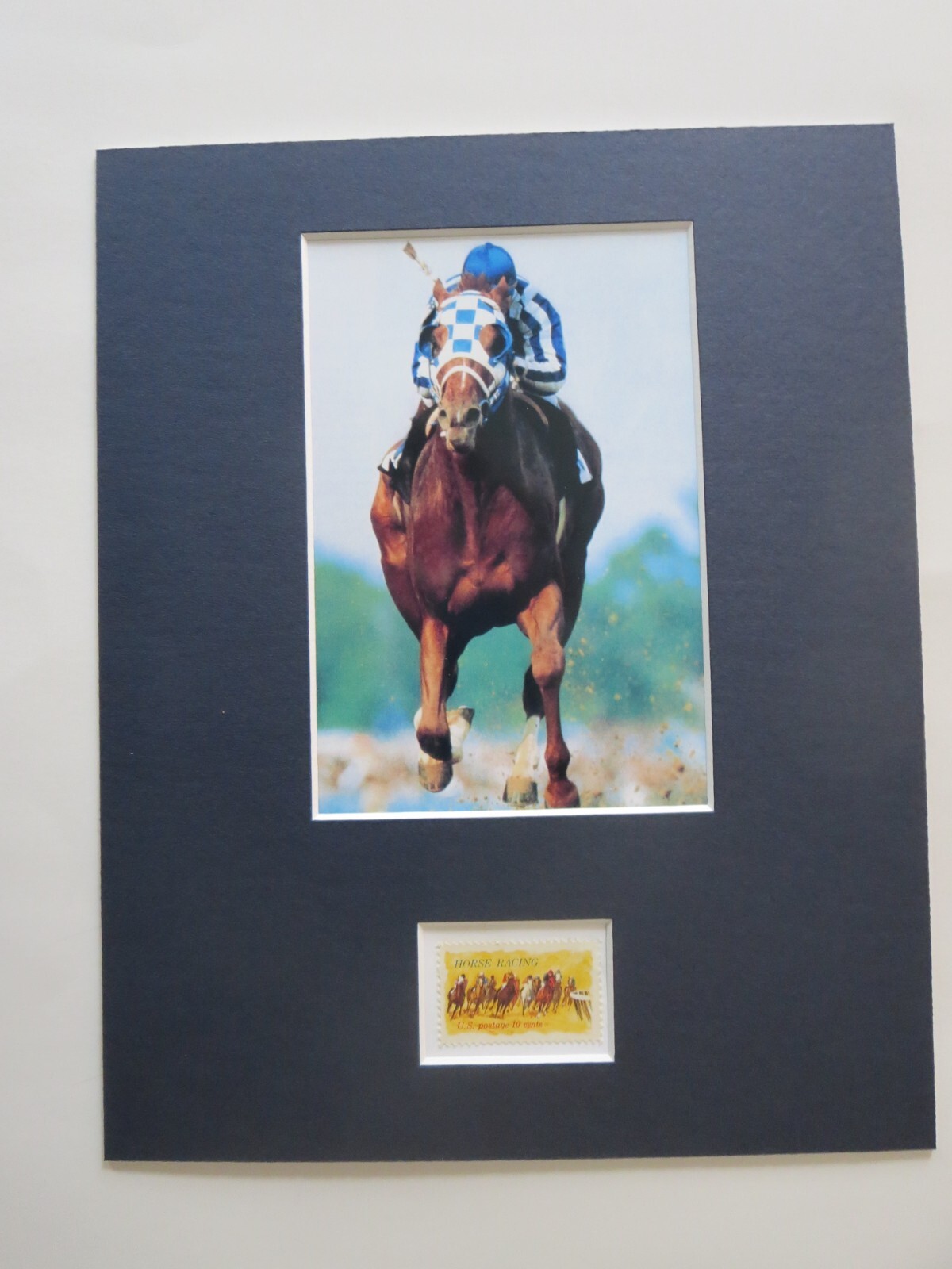 Triple Crown Winner Secretariat wins the Kentucky Derby & the Horse Racing Stamp