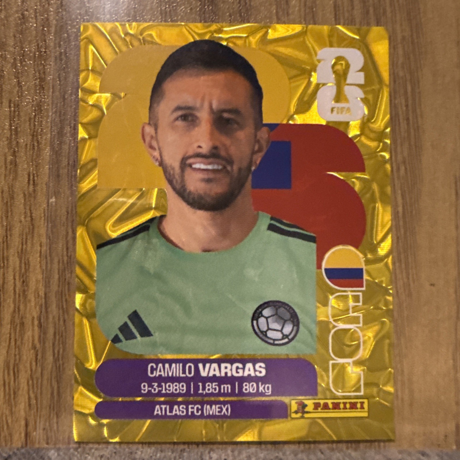 Panini FIFA WC 2026 Stickers-Exclusive Gold Crumple-COL Colombia- Pick Yours