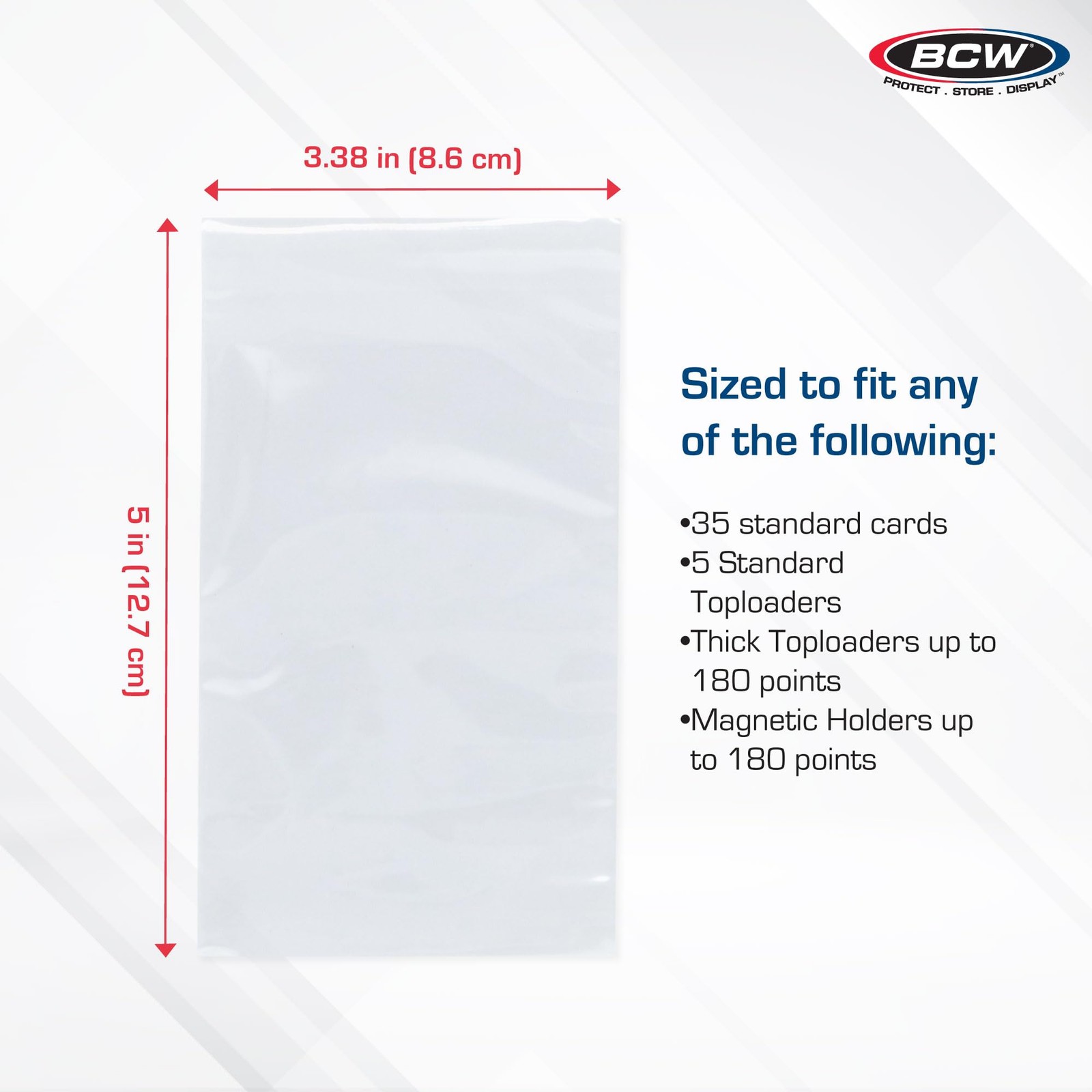 BCW Resealable Team Set Bags – 1000 Count | Holds 35 Loose Cards or 5 Standar…