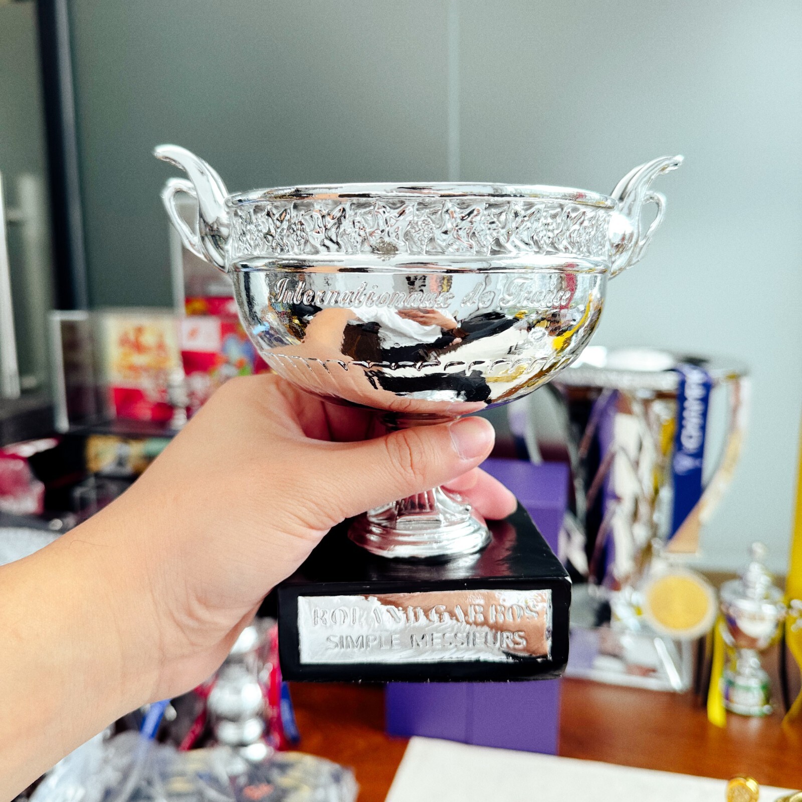 Tennis Trophy Men Grand Slam Trophy 16cm Resin Replica 4 Trophy