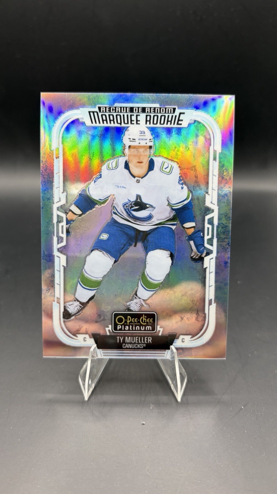2025-26 O-Pee-Chee Platinum Marquee Rookies Ty Mueller #262 Arctic Freeze /99 RC