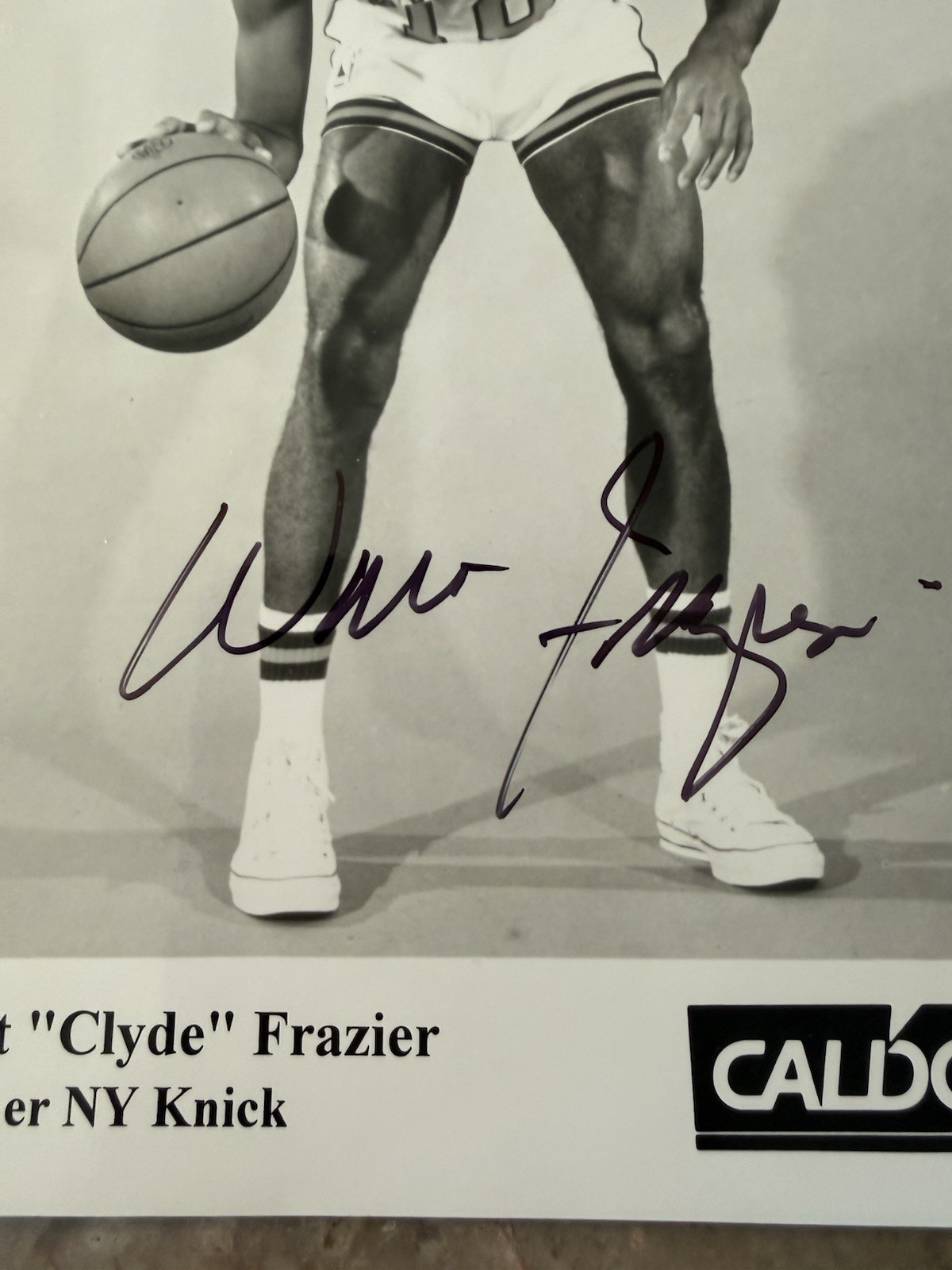 Walt Frazier 2 Signed Black And White Photos