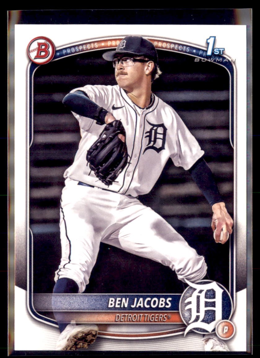 2025 Bowman Draft Paper 1st Ben Jacobs Tigers BD-141 5 card lot