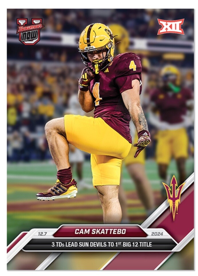 Cam Skattebo – ASU 2024 Bowman U NOW Football Card #55