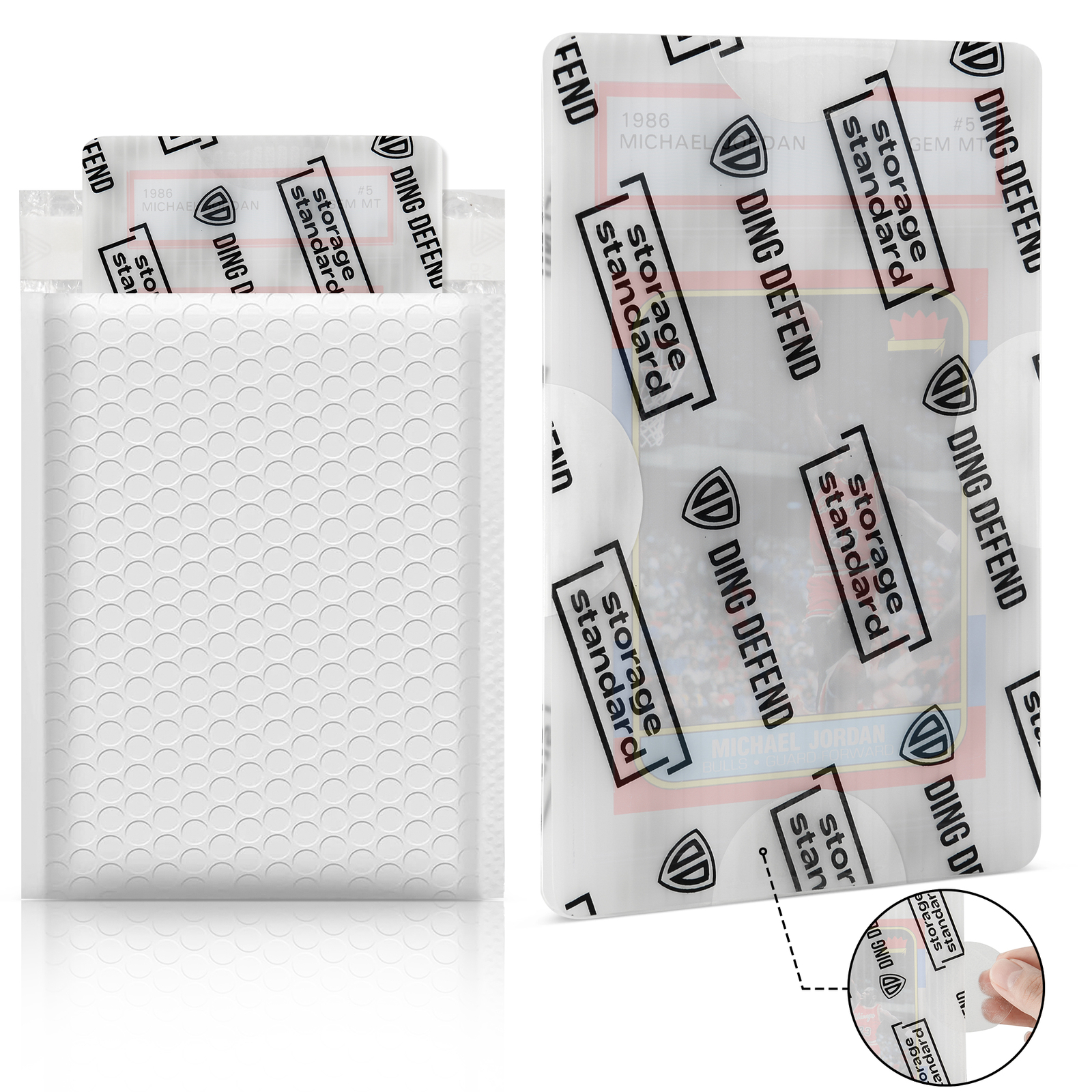 Ding Defend Card Shipping Kit Envelope Bubble Mailers – 110 4’’ x 6’’ Protectors
