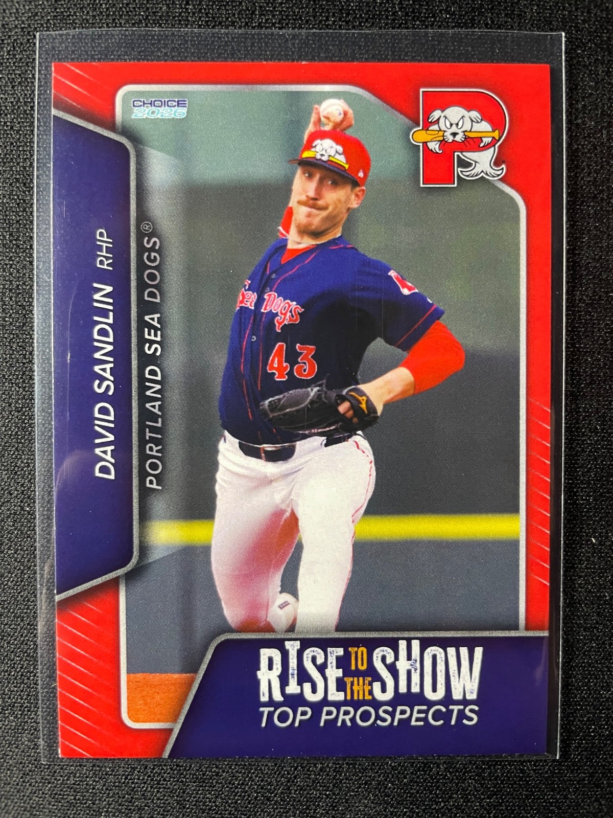 2026 Choice Portland Sea Dogs David Sandlin Top Prospects (Red Sox) 500 MADE!!!