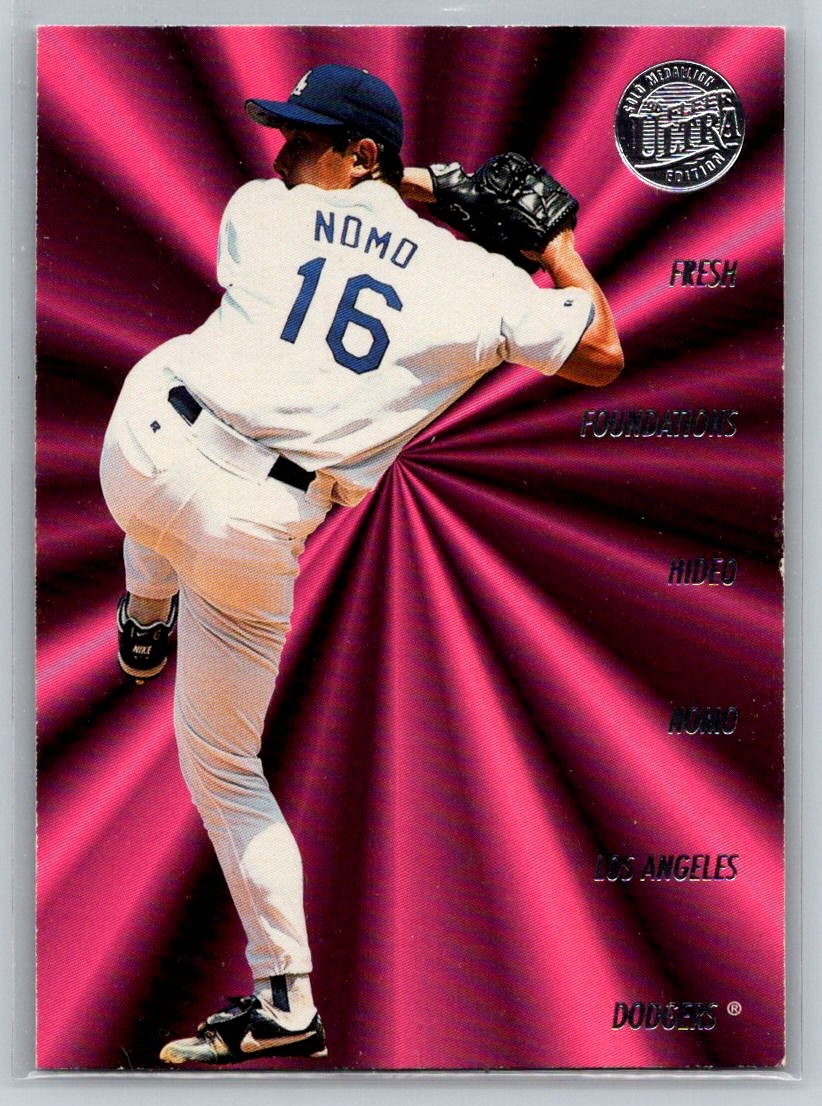 1996 Ultra #8 Hideo Nomo Fresh Foundations Gold Medallion