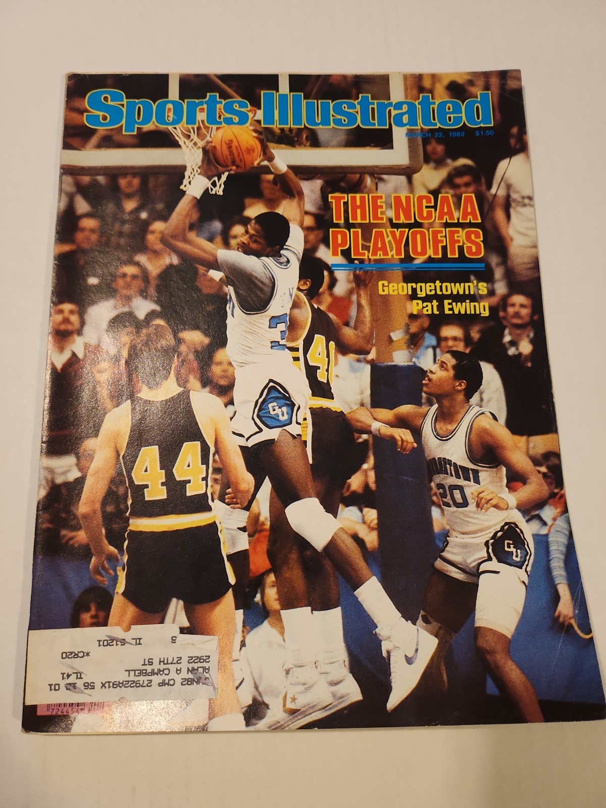Sports Illustrated Magazine March 22, 1982 Pat Ewing NCAA Playoffs Time Inc.