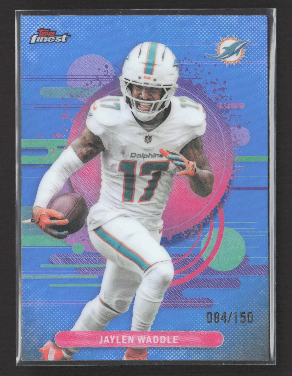 2025 Topps Finest Jaylen Waddle #171 Blue 084/150