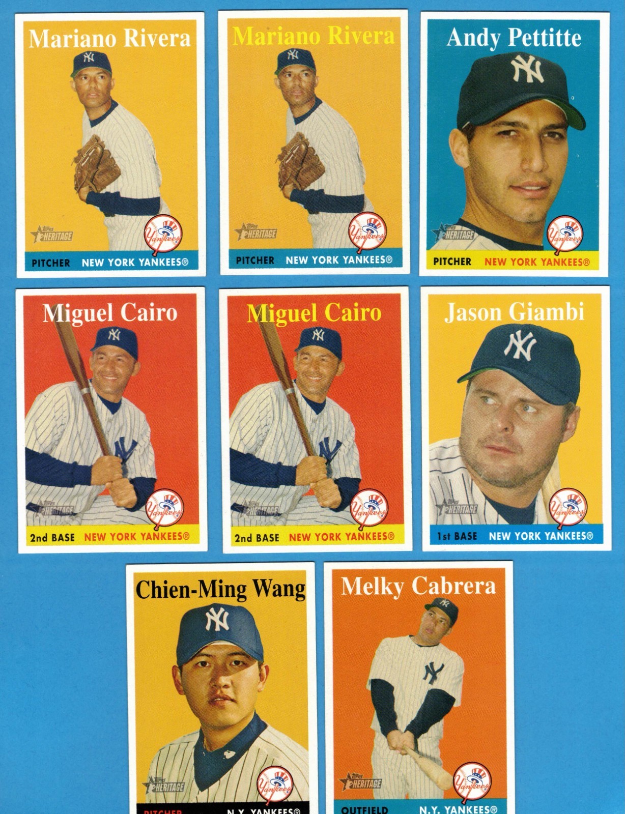 2007 Topps Heritage New York Yankees Master Team Set Includes SP’s! Variations!