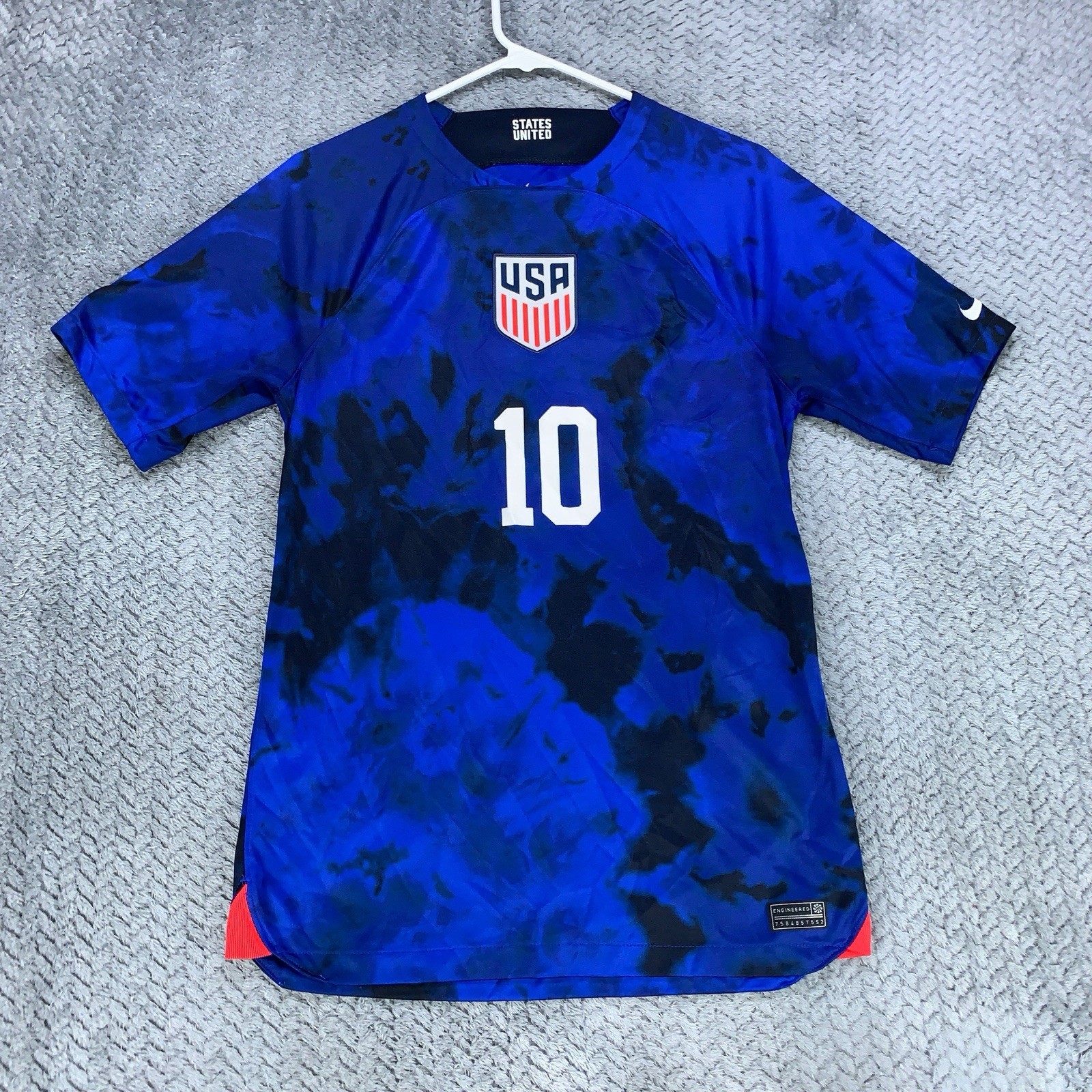 Nike USA #10 Pulisic Men’s Dri-FIT Soccer Jersey Size Small Blue 2022/23 EUC