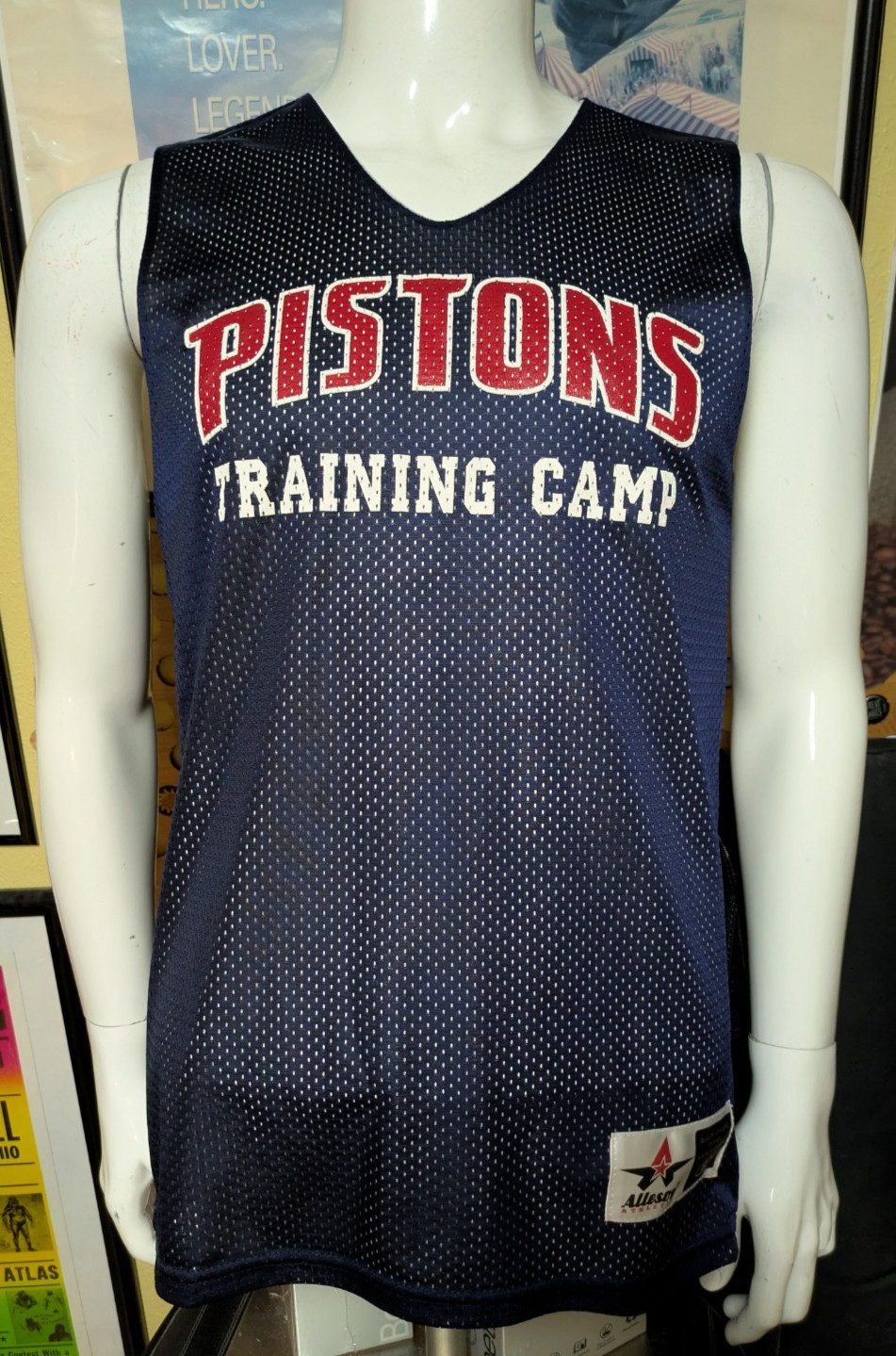 Detroit Pistons Training Camp Basketball Jersey Small Reversible
