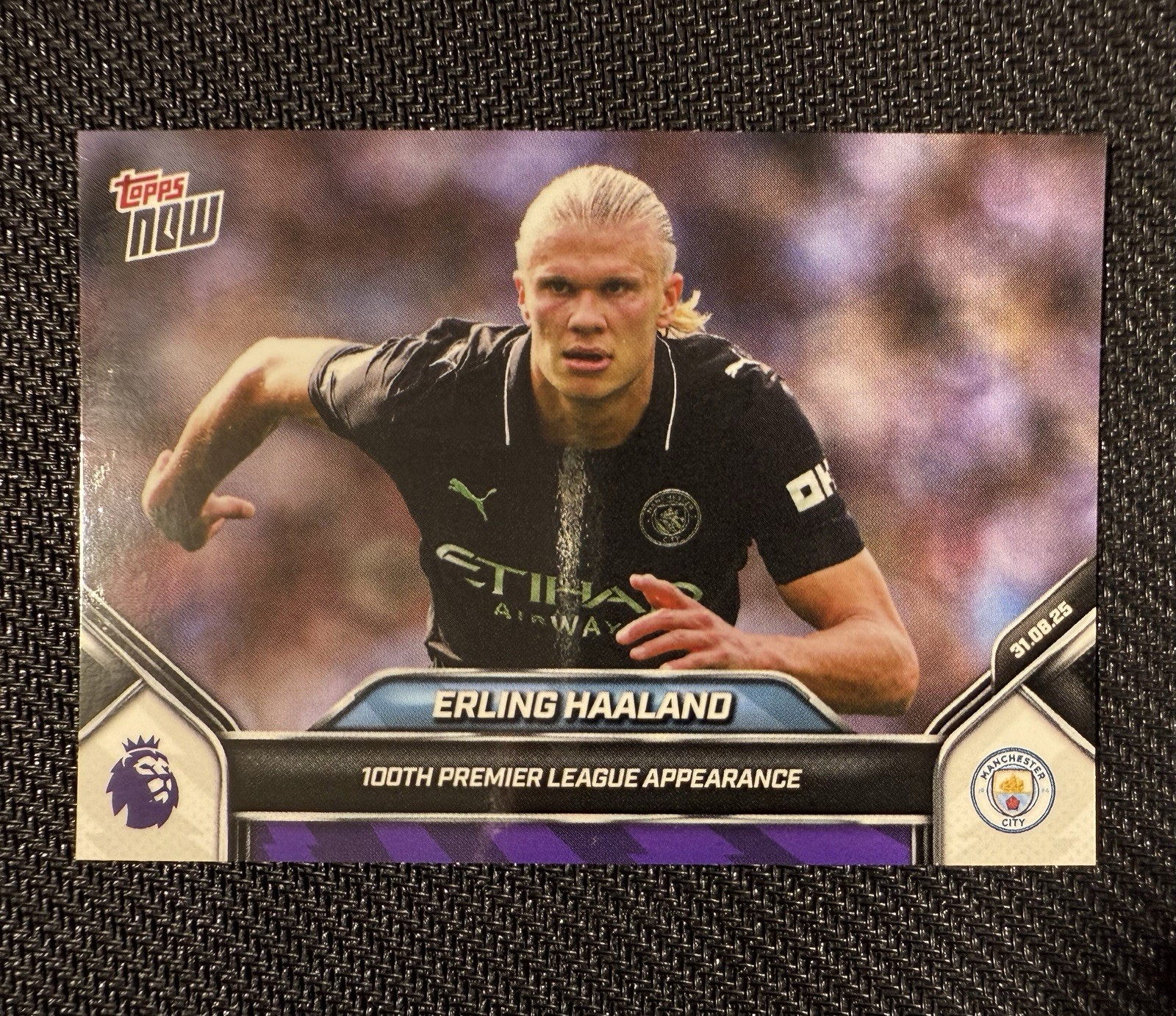 2025 Topps Now Erling Haaland 100th Premier League Appearance #015