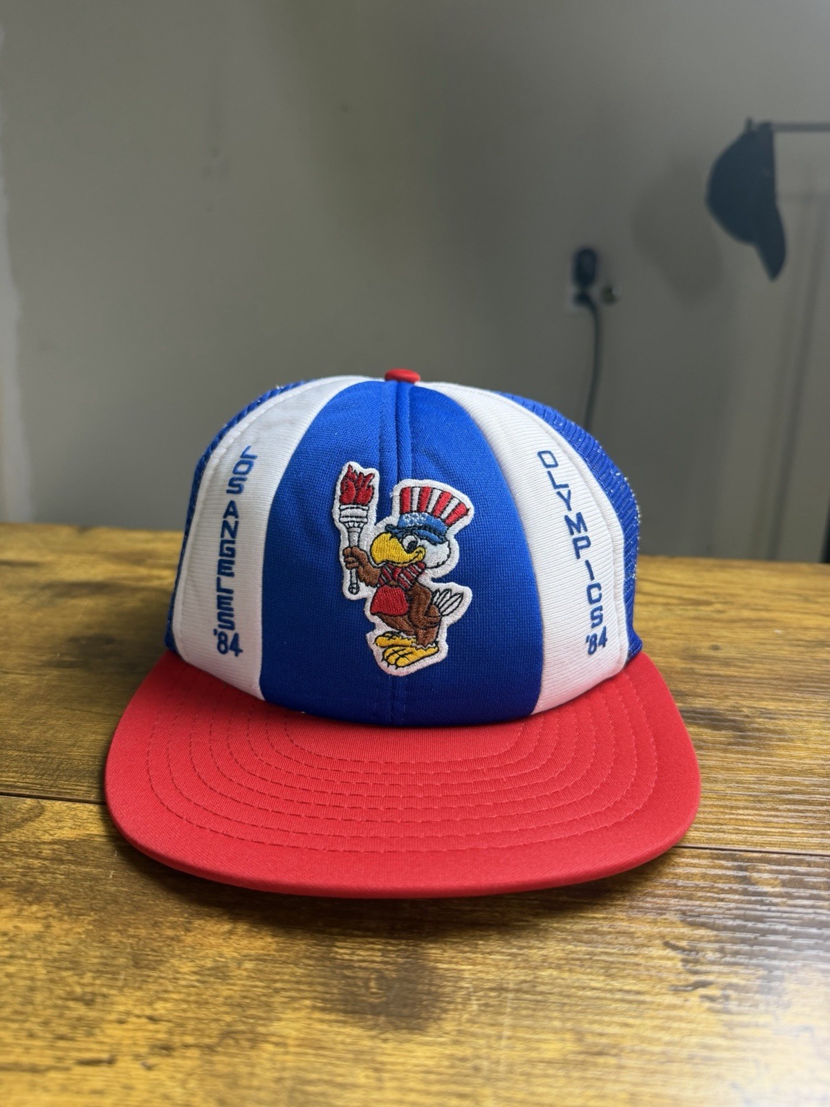 Vintage Los Angeles 1984 Olympics Hat Cap Snap Back Mens One Size Blue Red 80s