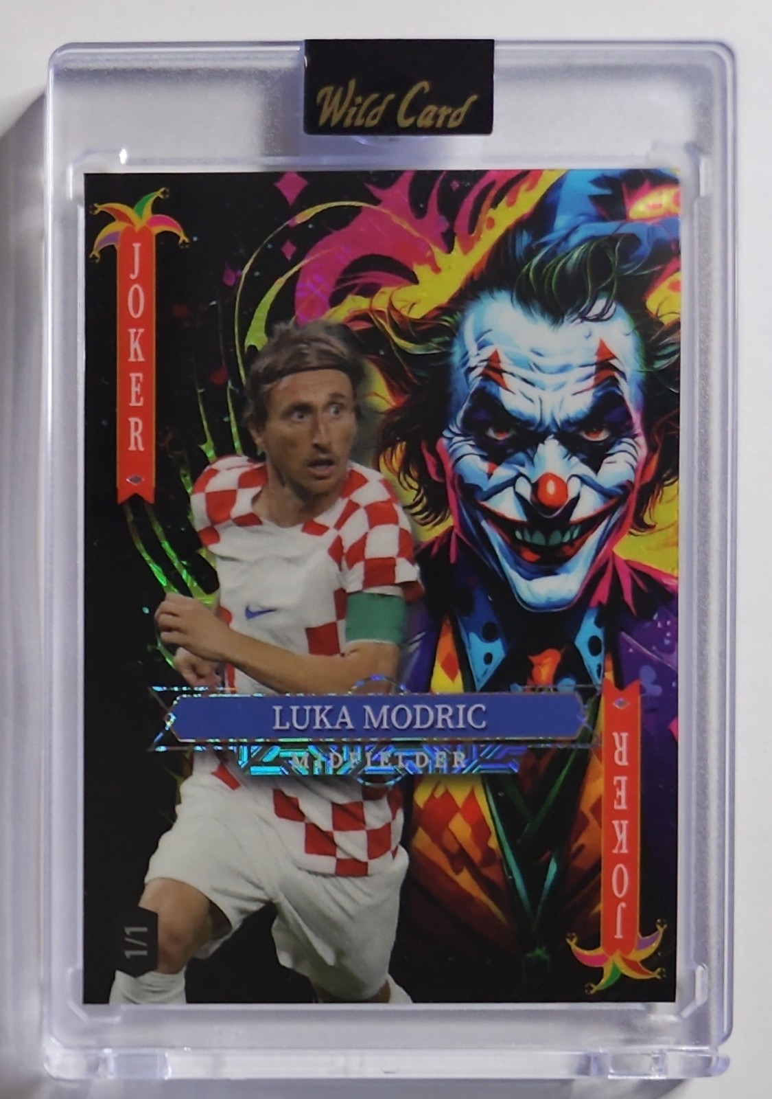 2025 WILD CARD MOJO HOLO 1/1 JOKER LUKA MODRIC CROATIA AC MILAN SOCCER ICON 📈💰