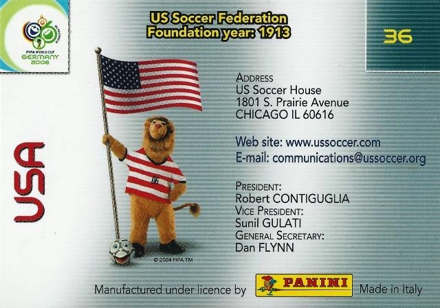 2006 Panini World Cup Germany ’06 – Team Cards (26 – 36)