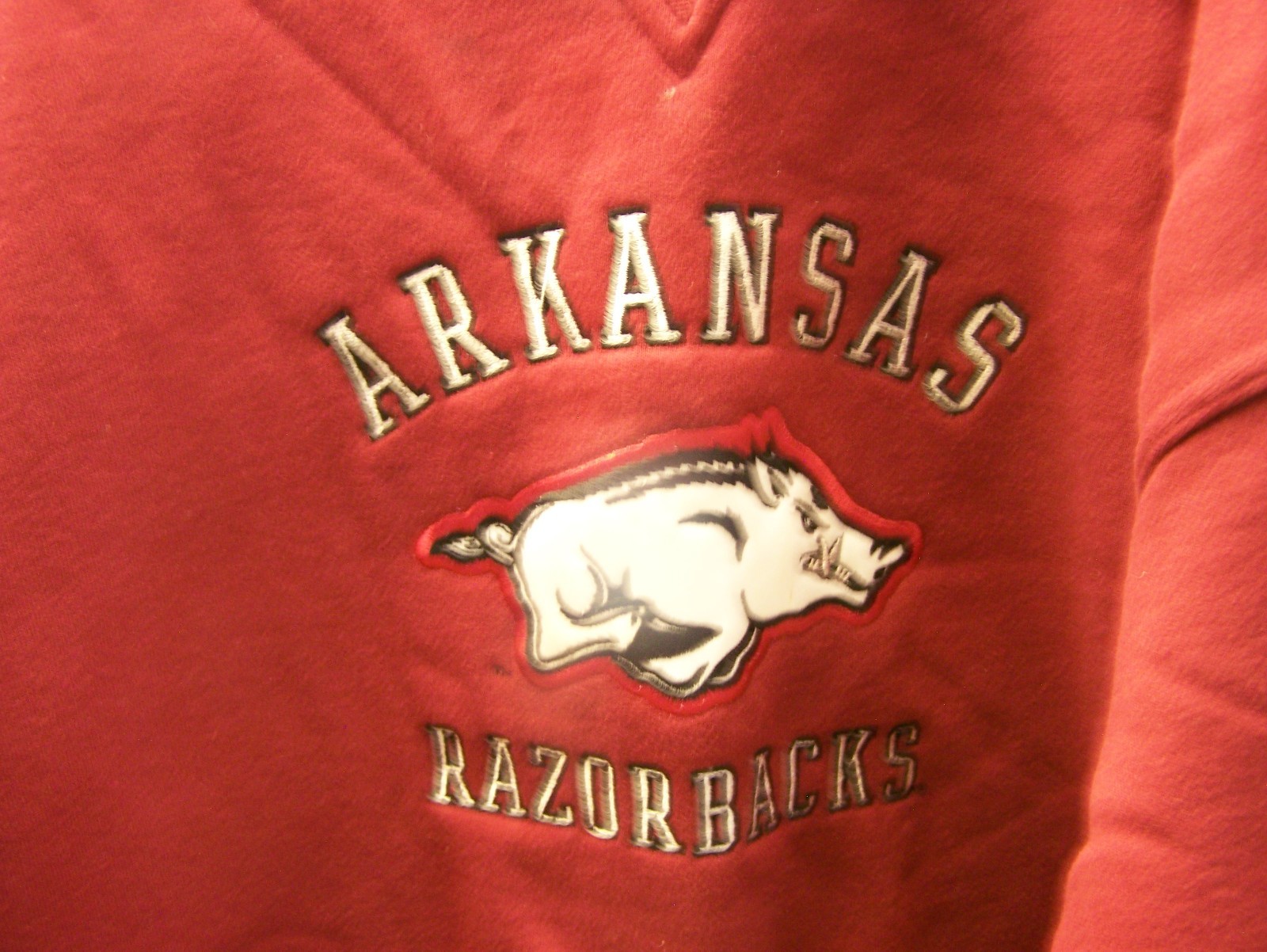 Vintage Arkansas Razorbacks Sweatshirt Mens XL Red by VESI Sportswear