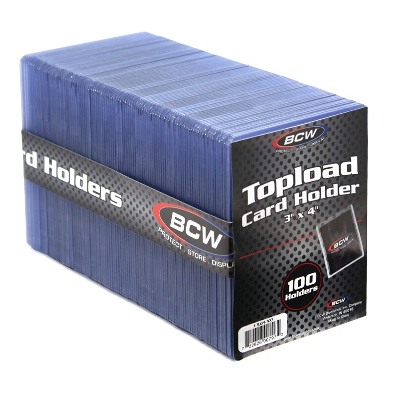 You Pick! BCW Regular Toploaders Card Holders -Packs of 100 200 300 400 500 1000