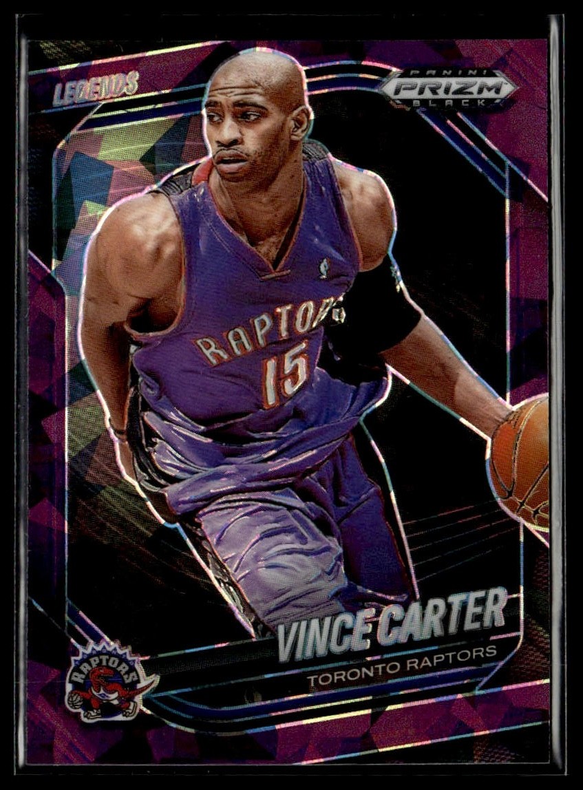 2024-25 Panini Prizm Black 278 Vince Carter Toronto Raptors Purple Ice 052/149
