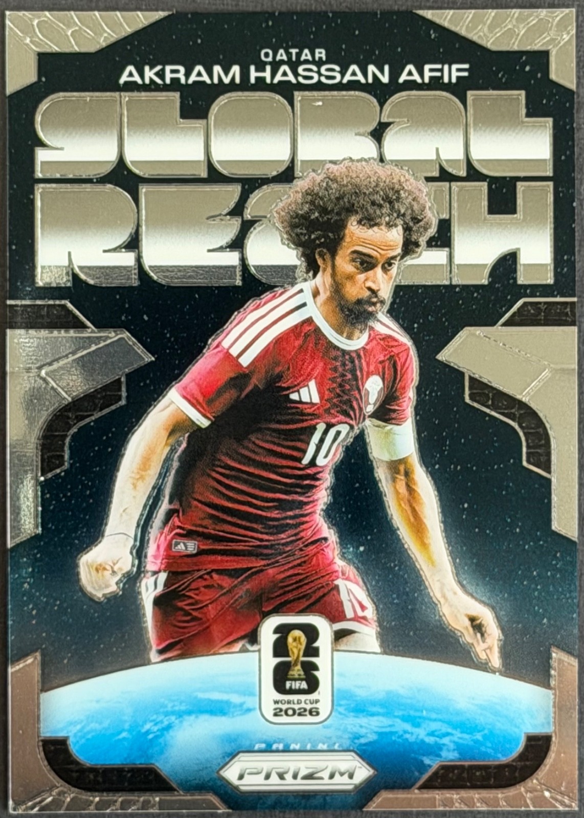 Akram Hassan Afif 2026 Panini Prizm FIFA World Cup Global Reach #17 – Qatar