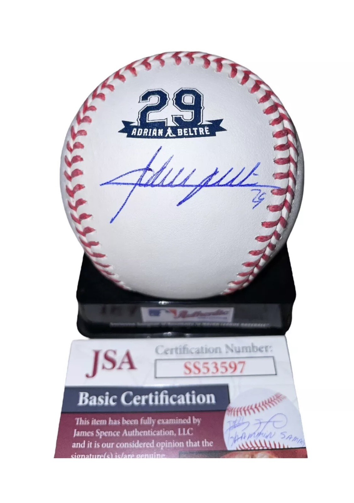Adrian Beltre Signed Baseball Texas Rangers Legend 3000 HITS #29 JSA COA