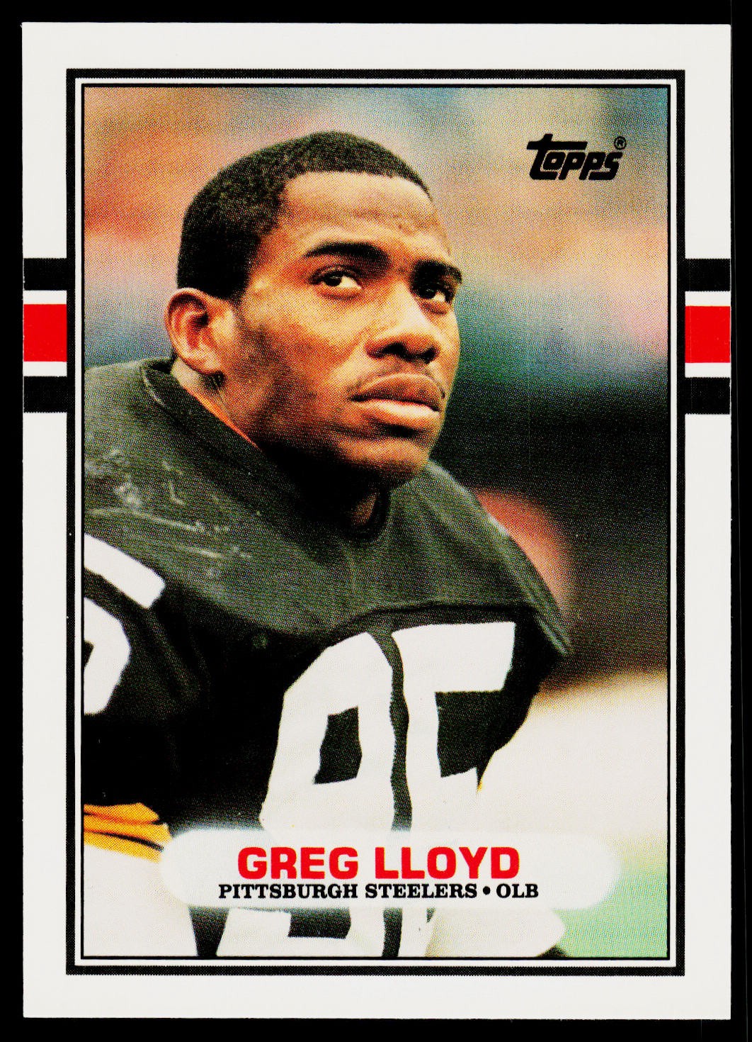 Greg Lloyd, 1989 Topps Traded, #115T, Pittsburgh Steelers,
