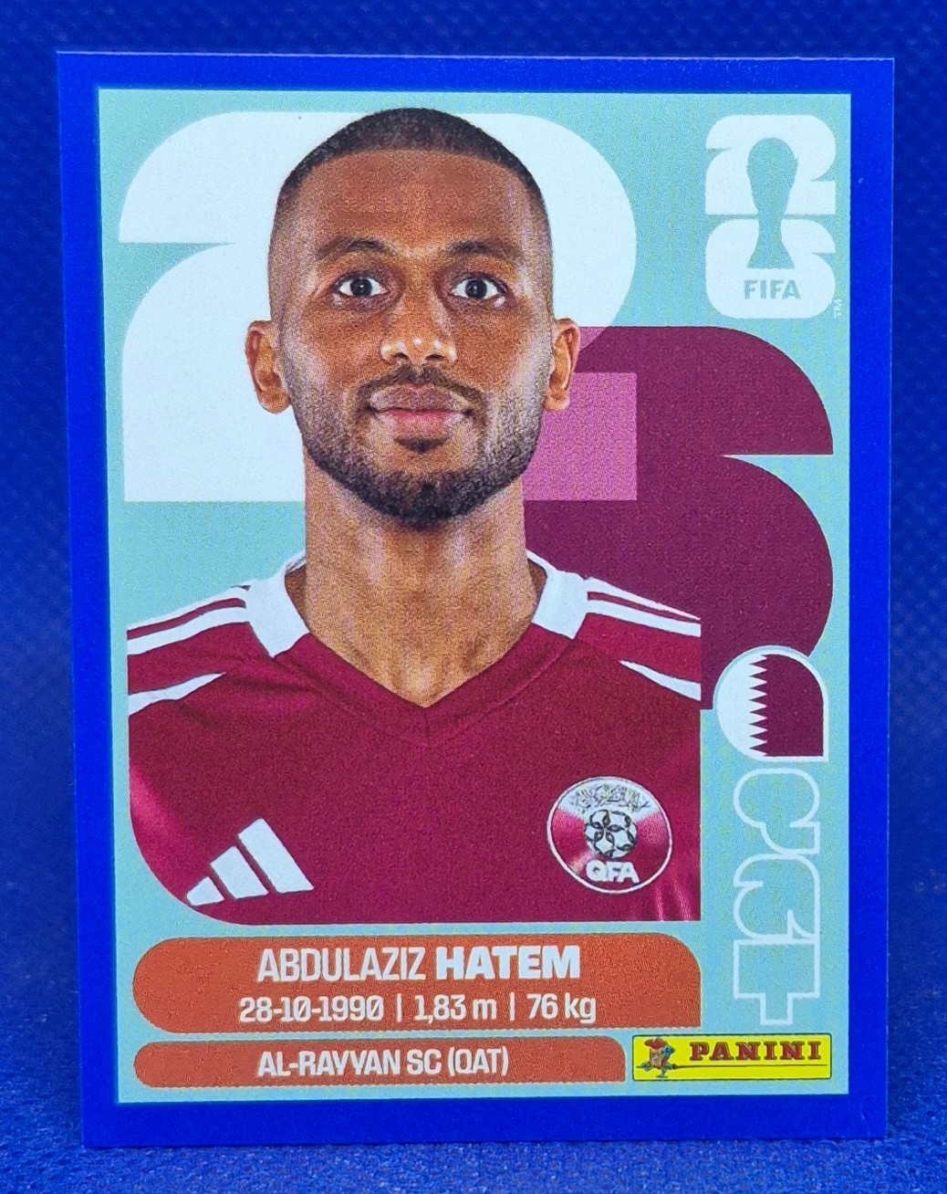 2026 Panini FIFA World Cup Sticker Abdulaziz Hatem #QAT 15 – Blue Border
