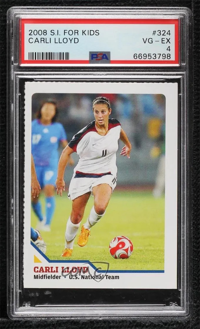 2008 Sports Illustrated for Kids Series 4 Carli Lloyd #324 Rookie RC USWNT PSA 4