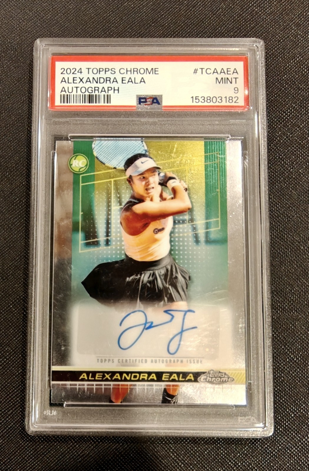 ALEXANDRA EALA 2024 TOPPS CHROME TENNIS ROOKIE AUTO RC PSA 9 🔥