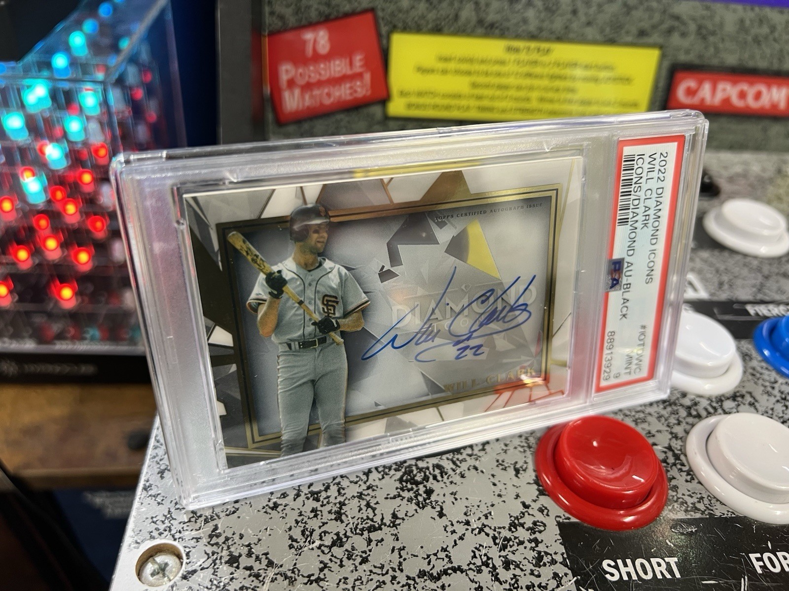 2022 Topps Diamond Icons Will Clark Black Clear Auto /5 PSA 9 Mint Giants