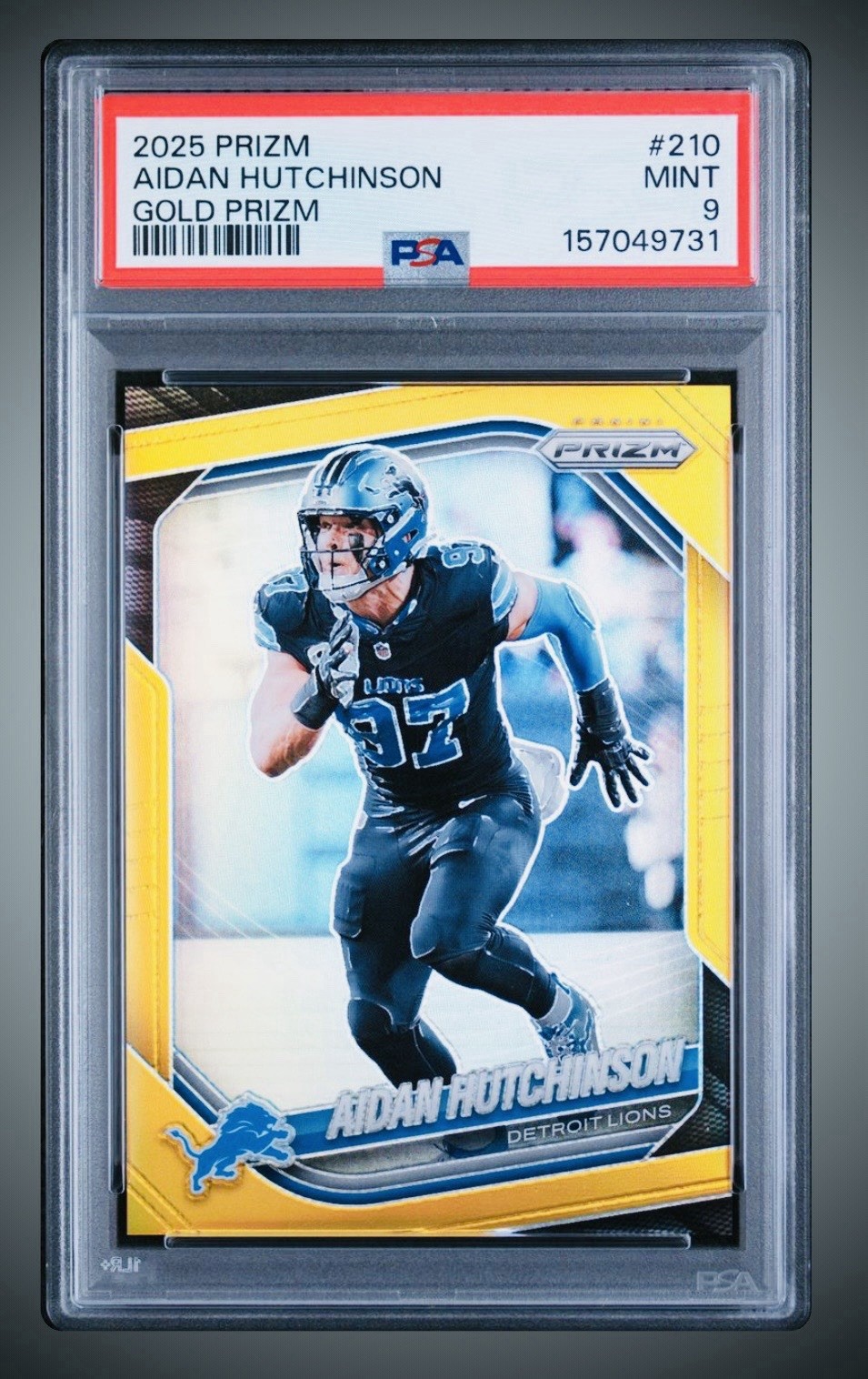 2025 Panini Prizm True Gold Aidan Hutchinson Prizm PSA 9 Mint #7/10