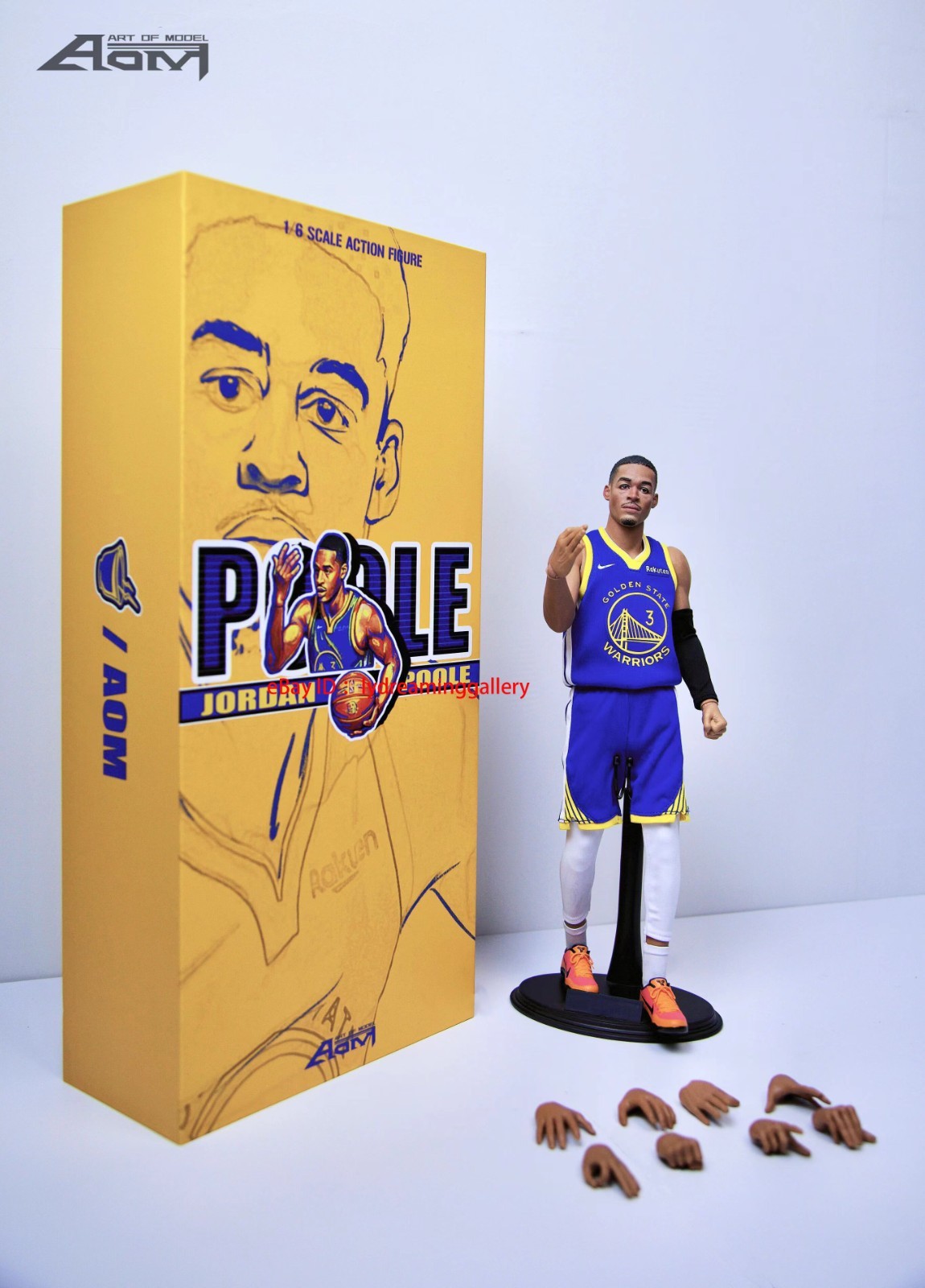 Aom Toys Golden State Warriors Jordan Poole 1/6 Limited Collectors Action Figure