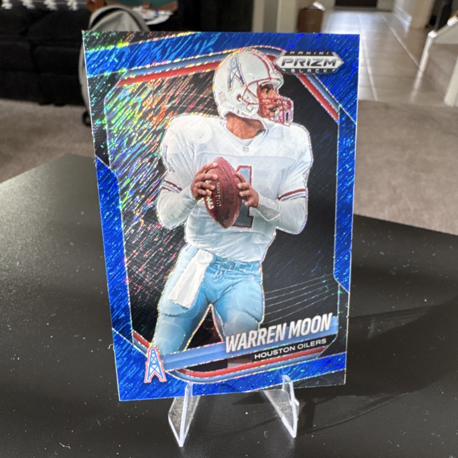 Panini Blue Shimmer Prizm /35 2025 Warren Moon Houston Oilers Football #65